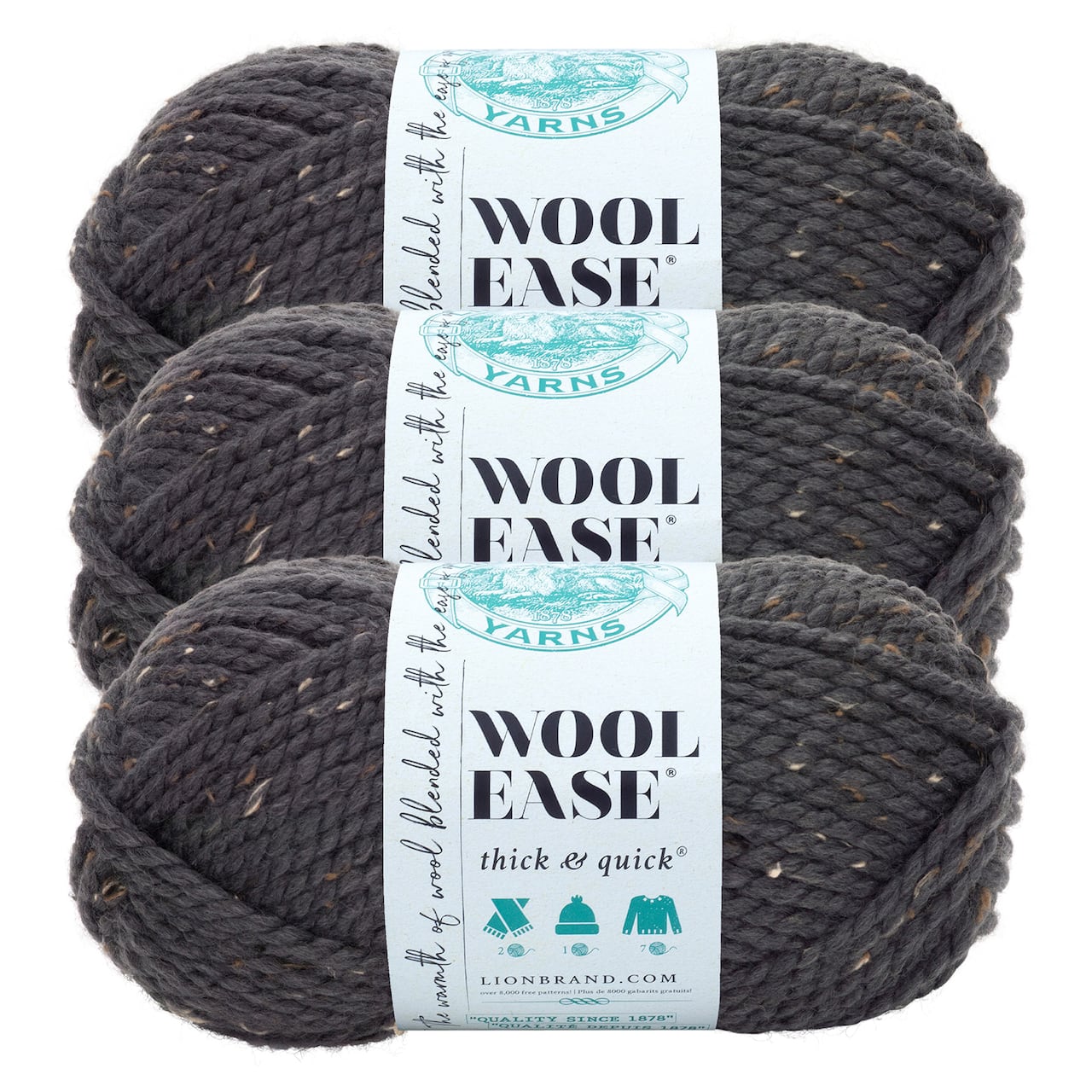 3 Pack Lion Brand® Wool-Ease Thick & Quick Yarn